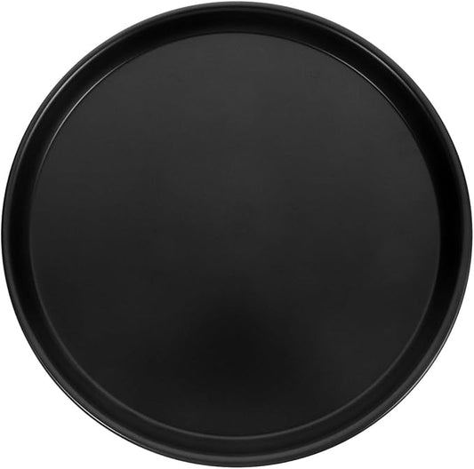 DIYEAH Microwave Pizza Crisper Pan, Non-Stick Aluminum Alloy Baking Tray, 12-Inch Round Pizza Plate for Microwave Oven, Black