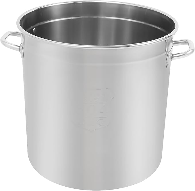 Stainless Steel Stock Pot w/Lid, Commercial Soup Cookware for Home/Restaurant/Hotels, for Stew/Simmering/Soup, Universal Stove Compatible (48L/50.7Qt.)