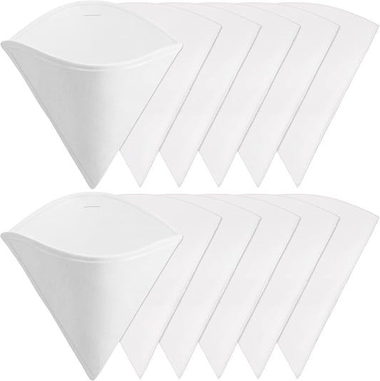 12 Pieces Maple Syrup Filter Set Maple Syrup Reusable Synthetic and Pre Filters Cone for Sap Collection Non Woven Cooking Oil Grease Strainer for Hotels Restaurants Cafe Food Trucks Kitchens