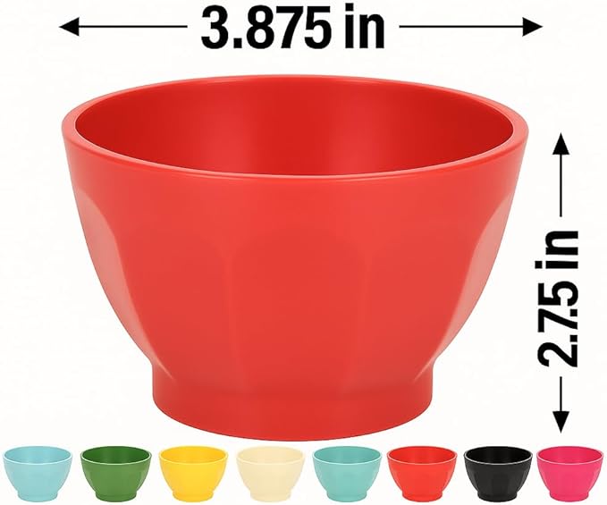 Mintra Home Unbreakable Bowls 4pk (Small - 250ml, Salmon) - (Part Of A Set) - Salad, Snacks, Breakfast Cereal, Fruit, Popcorn, Soup - Shatterproof, BPA Free