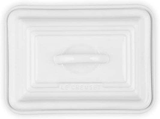 Le Creuset Stoneware European Butter Dish, White