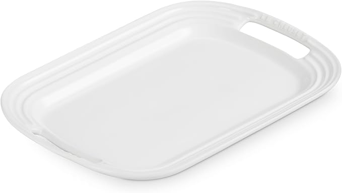 Le Creuset Stoneware Serving Platter, 14 in., White