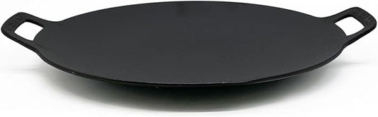Brightalk 13-Inch Korean BBQ Grill Pan, Cast Iron Griddle for Indoor and Outdoor Stovetop Use