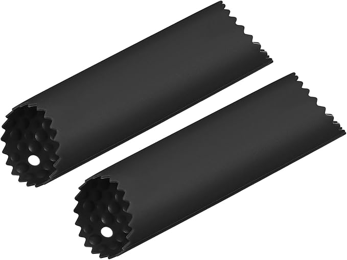 uxcell 2Pcs Garlic Peeling Tube, Silicone Garlic Peeler Roller Keeper Skin Remover Non Slip for Useful Kitchen Tools, Black