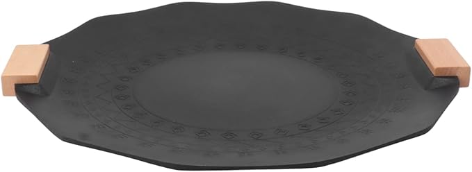 Korean BBQ Grill, Korean Grill Pan with Nonstick, Round BBQ Griddle, Round Griddle Camping Pans, Compatible for Gas Stove, Electric Cooktop, Indoor or Outdoor Grilling (40 cm)