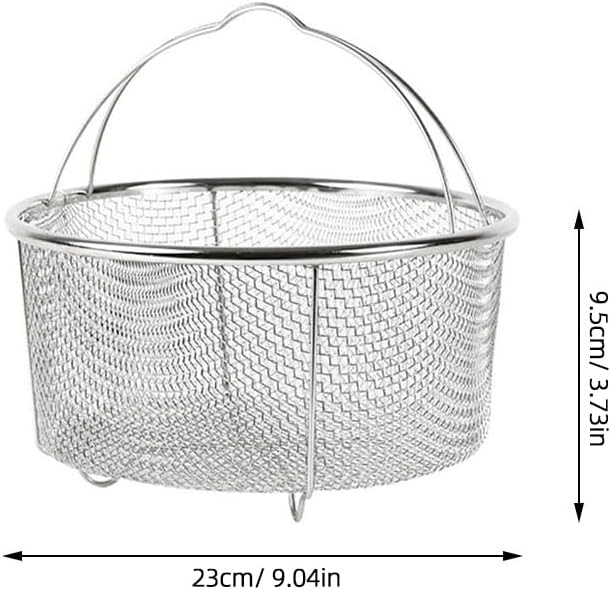 Cabilock Portable Stainless Steel Frying Basket with Handle 10 Inch Kitchen Draining Colander for Deep Frying French Fries Vegetables and Food Straining