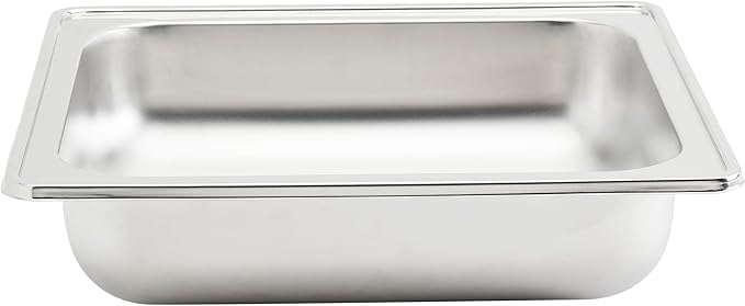 Denmark Tools for Cooks Celebrations Cookware Collection 5 Piece 6.3-Quart Heavy Gauge Stainless Steel Square Chafing Dish Set with Hydraulic Soft Close Glass Lid for Entertaining & Catering