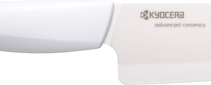 Kyocera 3Piece Advanced ceramic Revolution Series Knife Set, White, Blade Sizes: 5.5", 4.5", 3"