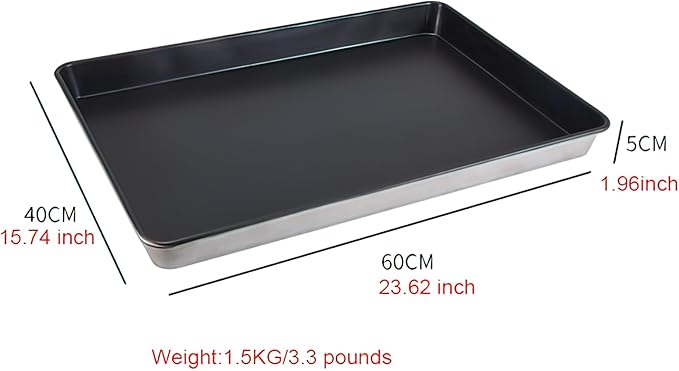Non-Stick Baking Sheet, Black, 24 x 16 inches (2 inch)