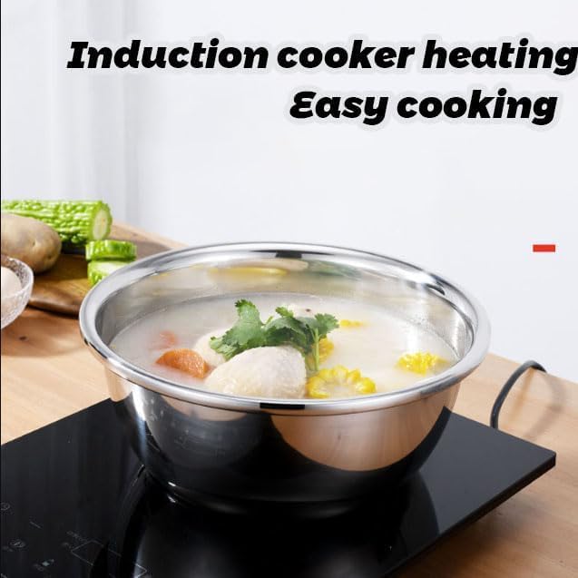 Germany Multifunctional Stainless Steel Basin, 3 in 1 Multifunctional Stainless Steel Basin Strainer Set with Vegetable Strainer & Drain Basket, for Vegetables Fruits (S: 24cm/9.5in)