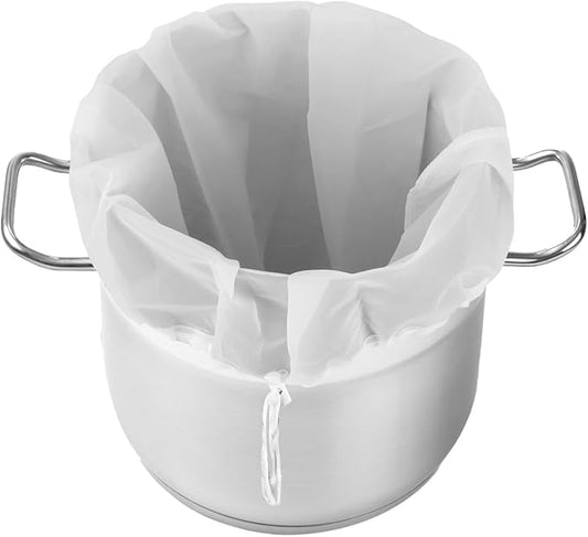 Bad Piggies 1 Pack Extra Large 26" x 22" Straining Bag, 100 Micron Fine Mesh Food Strainer, Reusable for Fruit, Cider, Apple, Grape, Wine, Press, Drawstring