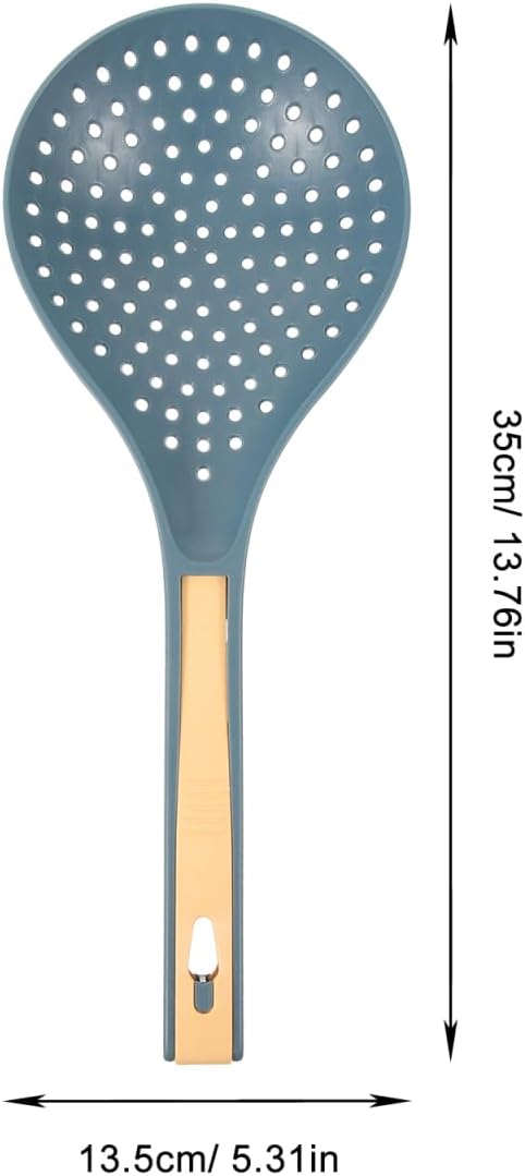 Long Handle Spoon Ladle 13.78 Inch Heatproof Abs Skimmer Strainer for Kitchen Cooking Ramen Noodle Dumplings Hot Pot