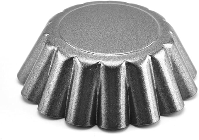 Set of 10 Tart Tins, Carbon Steel for Even Baking and Simple Demolding for Baking Enthusiasts