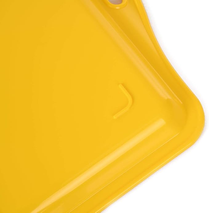 Mintra Home Durable Serving Tray - (6pk, Yellow) Unbreakable, Breakfast, Cafeteria, Fast Food, Handles