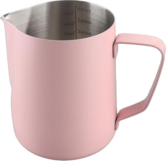 Stainless Steel Measuring Cup With Handle and Pour Lip - Metal Pitcher Set With Spoons for Kitchen Cooking and Baking - Food Grade
