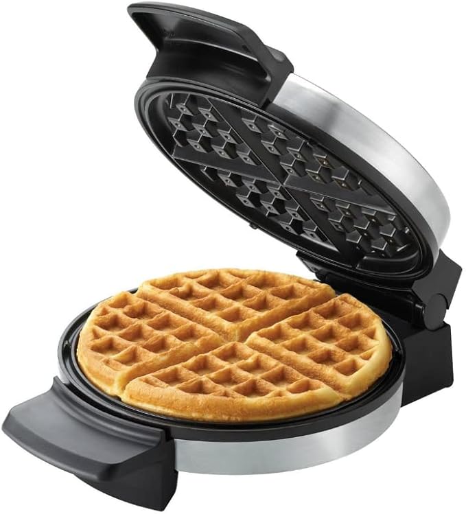 BLACK+DECKER WMB500 Traditional Belgian-Style Waffle Maker, Stainless Steel