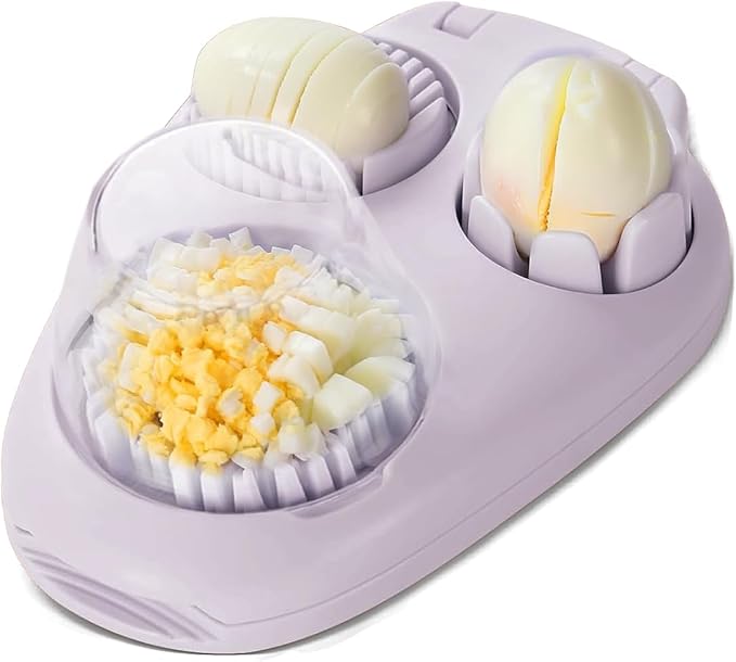 1 Count 3-Mode Egg Slicer, Stainless Steel Wire Cutter for Hard Boiled Eggs, Strawberry, Grape, Mushroom, Kitchen Slicing Tool for Fruits and Vegetables