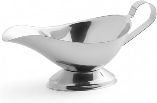 5oz Stainless Steel Gravy Boat | Roasting Sauce Dish Dispenser | Ergonomic Handle | Big Dripless Lip Spout | 5oz [1PK]