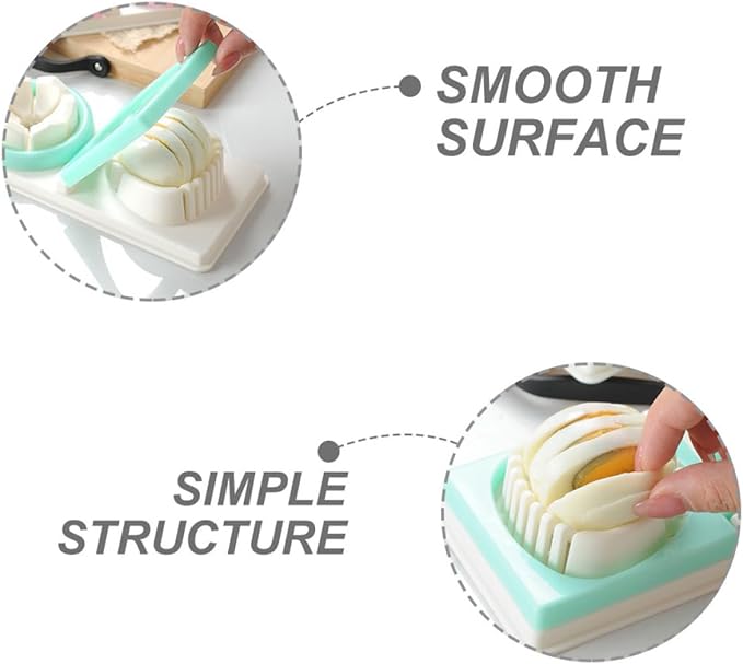 Gatuida Multifunctional Egg Slicer and Peeler Kitchen Gadget, Sturdy Green Dual-head Boiled Egg Cutter for Home Use, Practical Fruit and Vegetable Slicing Tool