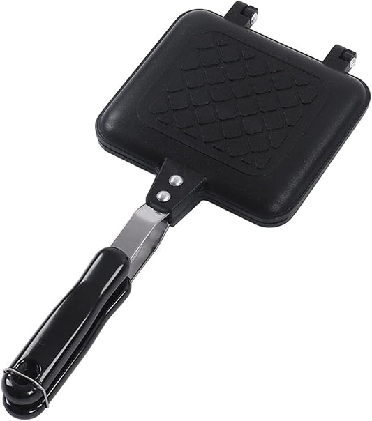 Nonstick Panini Press with Flippable Design, a Double Sided Sandwich Maker and Breakfast Frying Pan for Stovetop Cooking, Suitable for Omelets and Toast