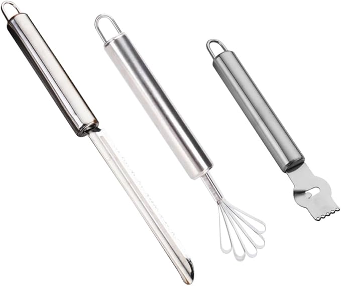 3-Piece Stainless Steel Multi-functional Grater Set Lemon Zester Pineapple Grater Coconut for Kitchen for Citrus and Fruit Shredding