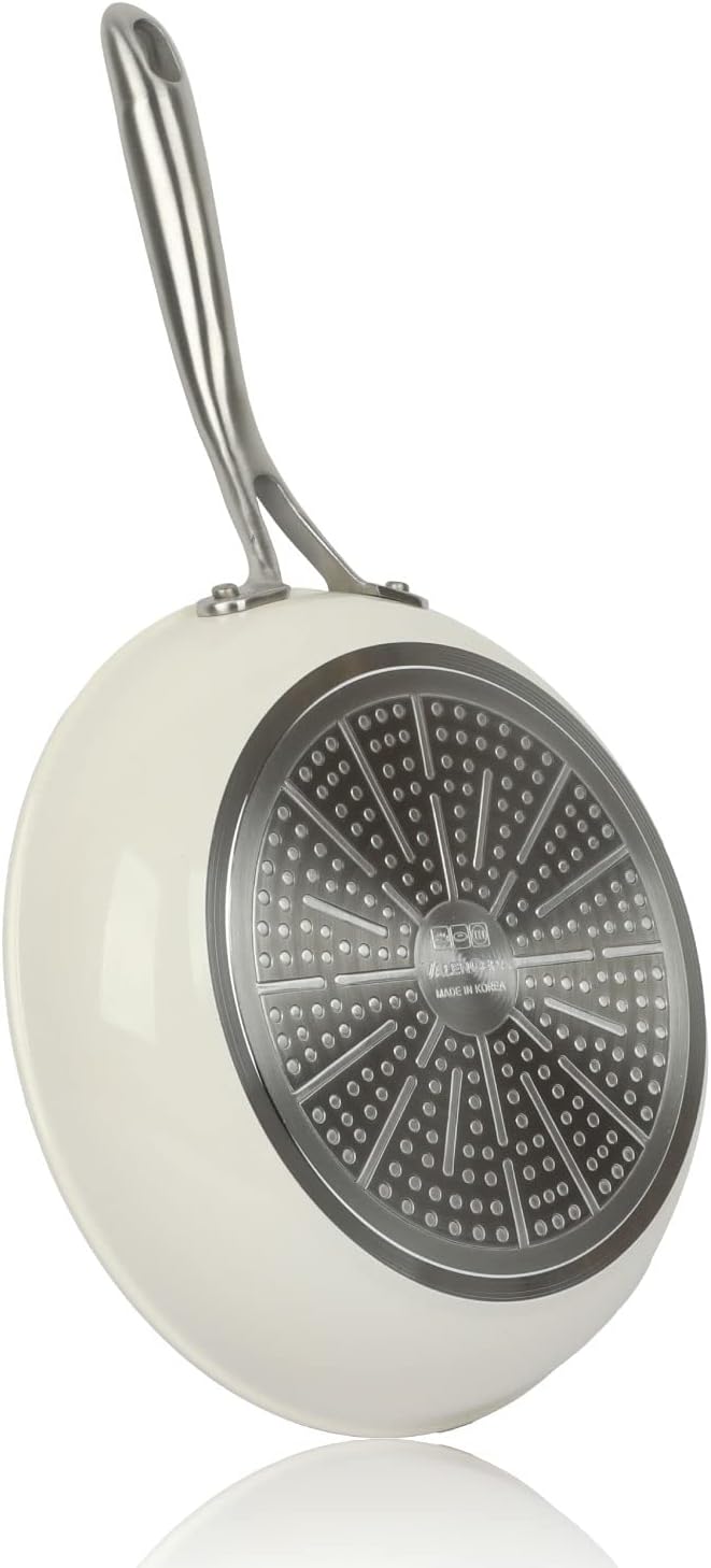 ValenCera TeChef Collection 10" Ceramic Nonstick Frying Pan Skillet, Nontoxic - Free of PFAS, PFOA, PTFE, Made in Korea (10-in)