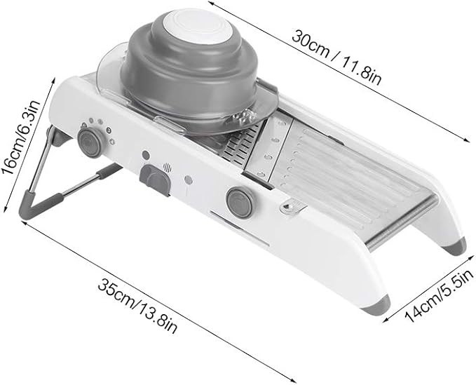 Adjustable Mandoline Slicer, Mandoline Slicer for Kitchen Stainless Steel Vegetable Chopper with 4 Adjustable Blades, Veggie Onion Tomato Slicer Julienne Cutter