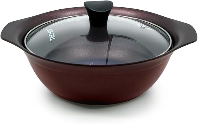 TECHEF - Art Pan Collection, Soup Pot With Glass Lid, Made in Korea (2-quart) Purple