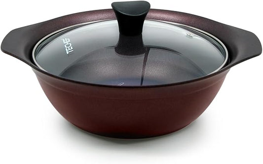 TECHEF - Art Pan Collection, Soup Pot With Glass Lid, Made in Korea (2-quart) Purple