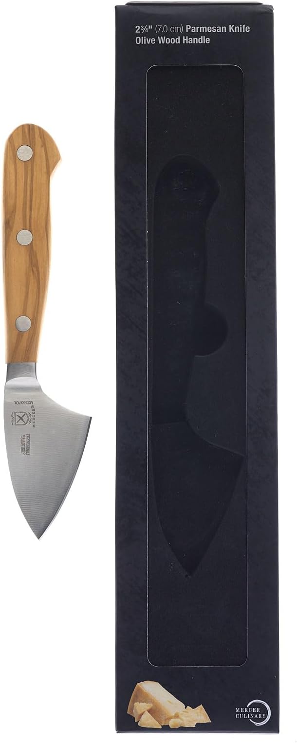 Mercer Culinary Renaissance Olive Wood Parmesan Cheese Knife, 2.75-Inch