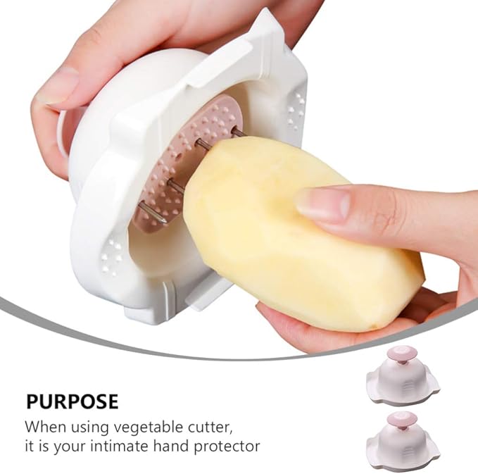 DOITOOL 2PCS Hand Finger Protectors for Mandolin Slicer, Vegetable Grater, Kitchen Food Slicer, Durable Plastic, Comfortable Handle, Easy to Clean