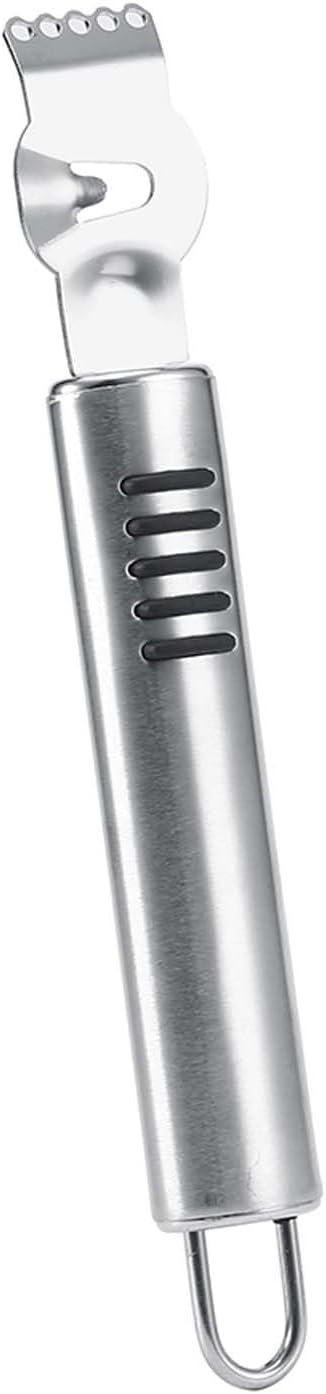 Stainless Steel Lemon Citrus Peeler, Fruit Zester Scraper with Hanging Loop, for Salad and Fruits