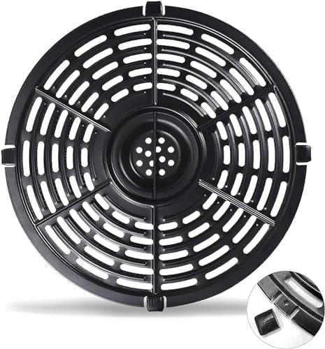 GCQ Air Fryer Grill Pan for Power XL 5QT Air fryer, 8.7'' Non-Stick Air Fryer Accessories Replacement Parts Tray Rack Grill Plate, Dishwasher Safe