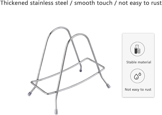 2 Pack Cutting Board Rack Stainless Steel Wire Type Cutting Board Holder Stand Organizer Storage for Wooden Cutting Boards Bamboo Chopping Board Pot Cover Pan Lid Countertop Kitchen