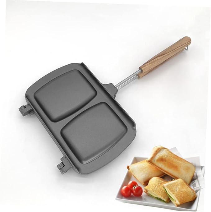 Double Sided Frying Pan Sandwich Fry Pan Stovetop Press Breakfast Sandwich Maker