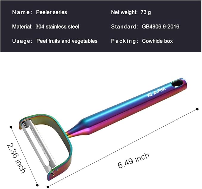 Vegetable Apple Peelers for kitchen, Fruit Carrot Veggie Potatoes Peeler, Heavy Duty Y-Shaped Stainless Steel Peelers, with Ergonomic Non-Slip Handle sharp Blade, Dishwasher Safe Rainbow Color