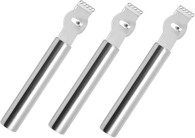 Unomor 3pcs Stainless Steel Lemon Peeler and Zester Multifunctional Citrus Grater for Fruits Cheese and Vegetables Portable Kitchen Gadget for Easy Food Preparation