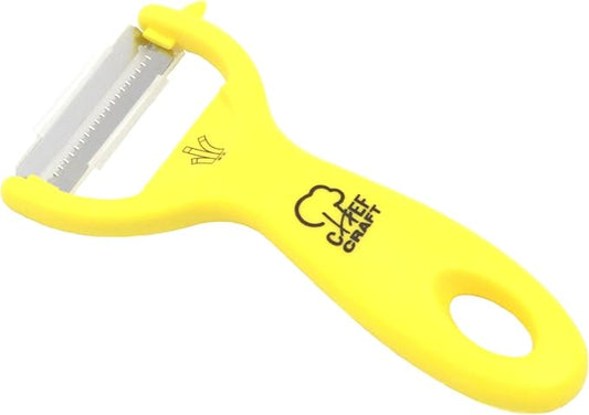 Chef Craft Classic Stainless Steel Blade with Plastic Handle Julienne Fine Grater, 5.5 inch, Yellow