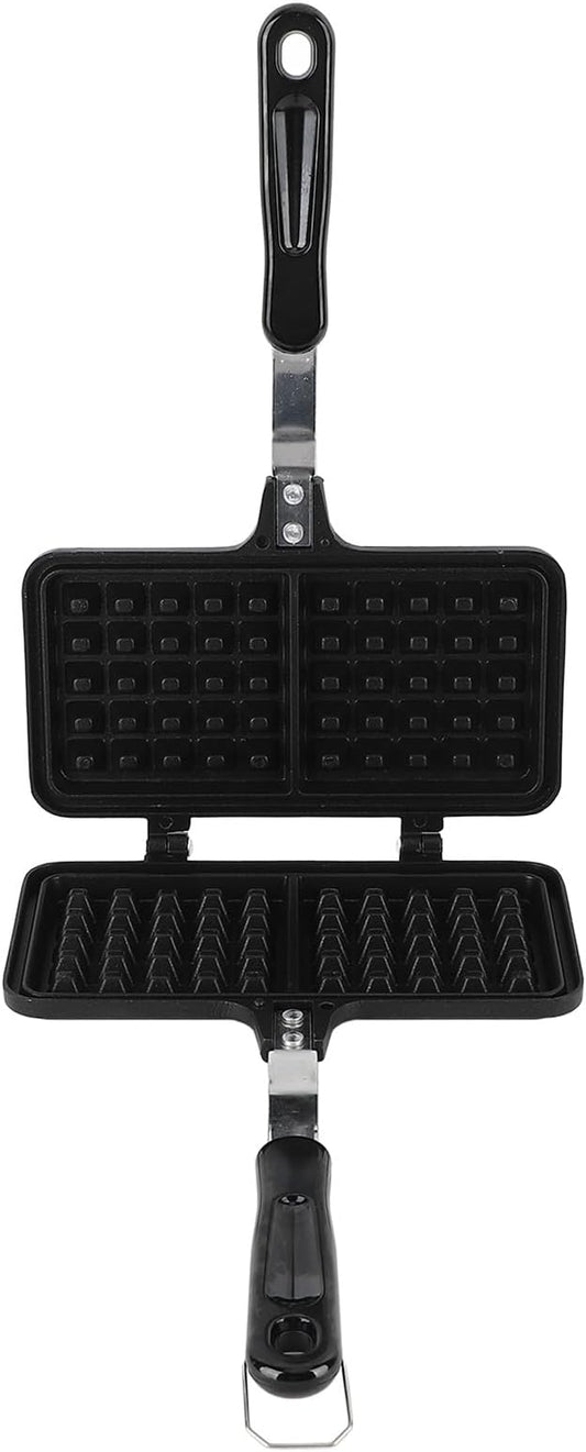 Stovetop Waffle Maker Pan Double Headed Design | NonStick Aluminum for Even Heating | Compact & Multifunctional Breakfast Solution