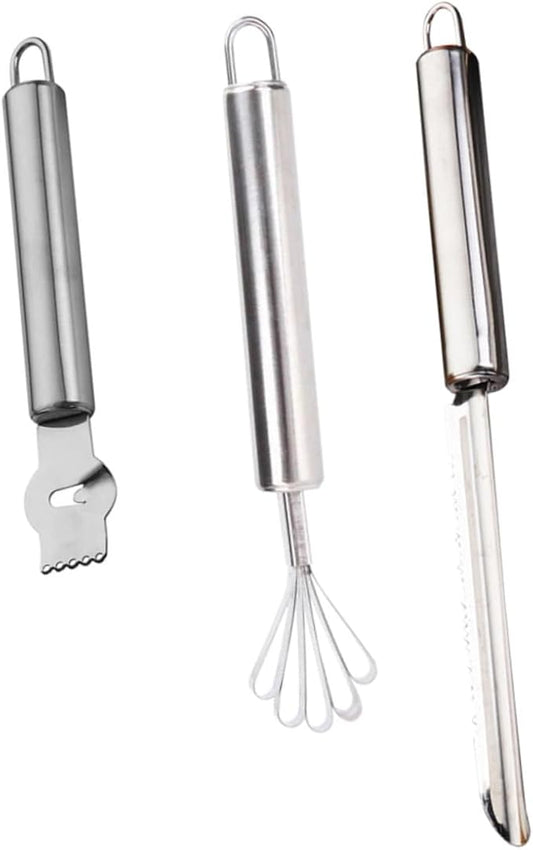 Ciieeo 3pcs Multi-function Stainless Steel Lemon Peeler Zester Grater for Cocktails and Kitchen