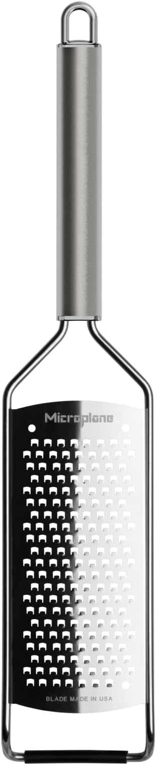 Microplane Professional Series Kitchen Grater new Coarse for Cheese, Carrot, Ginger, Coconut, Nuts and Horseradish with Stainless Steel Blades - Made in USA