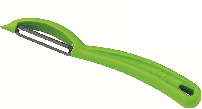 Kuhn Rikon Straight/Serrated Swiss Swivel Peeler, Set of 2, Green/Red