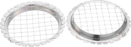 2pcs Stainless Steel Cutter Egg Salad Cutter Veggie Slicer Eggs Potato French Fry Pro Food Slicer Vegetables Manual Fruit Cube Shredding Machine Onion