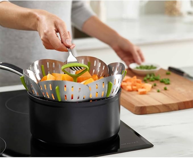 Joseph Joseph - 45033 Joseph Joseph Bloom Stainless-Steel Steamer Basket Folding, One-Size
