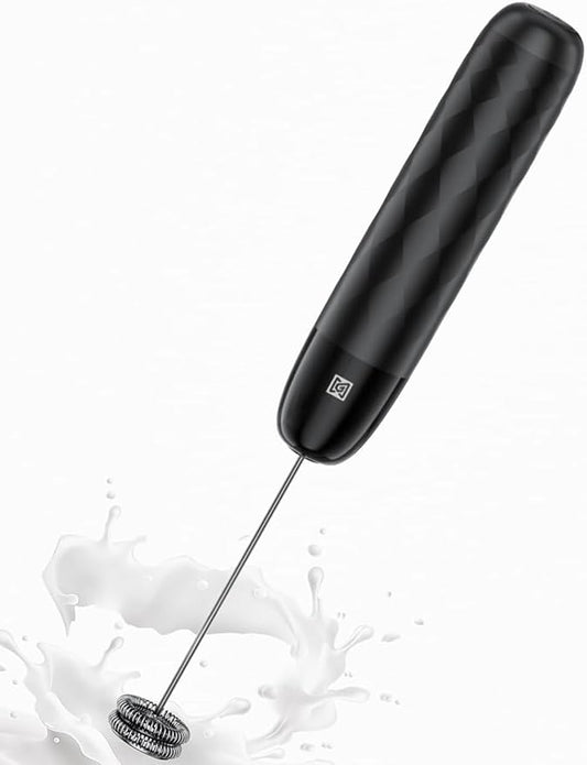 Maestri House Rechargeable Milk Frother, LunaFro Mini Handheld Electric Foam Maker Detachable Stainless Steel Whisk Drink Mixer Foamer Mini Blender for Matcha, Lattes, Cappuccino, No Stand