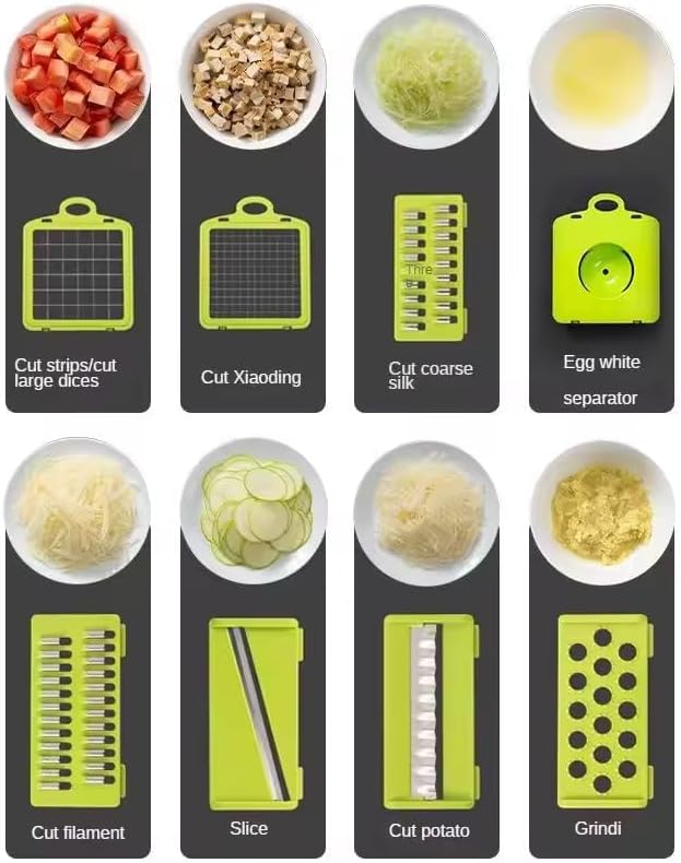 16-in-1 Vegetable Chopper Pro with Container & Lid - Onion Dicer, Food Processor, Salad Chopper - BPA-Free Kitchen Gadget for Easy Meal Prep