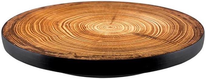 Handcrafted Custom Lazy Susan - Elegant Wood Grains, Wood End Grains, Tree Rings. Effortless Rotation, Stable Base, Ideal for Dining, Kitchen, or as a Spice Organizer (White (Wood Grain), 24 Inch)