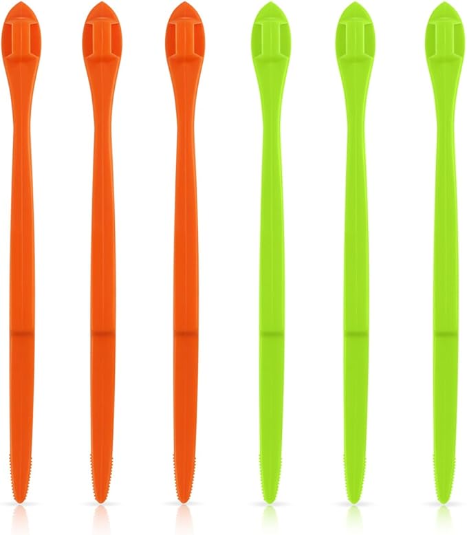 6 Pack Orange Peeler Tool Citrus Fruit Opener Kitchen Cutter Plastic Orange Peelers Tools Lemon Citrus Remover Easy Open Citrus Peel Cutter Vegetable Slicer Kitchen Accessories (Orange + Green)