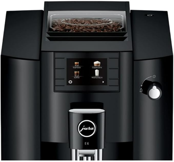 Jura 15622 E6 2.8-Inch Color Display Automatic Espresso Machine with Easy Cappuccino Function, Piano Black (Renewed)