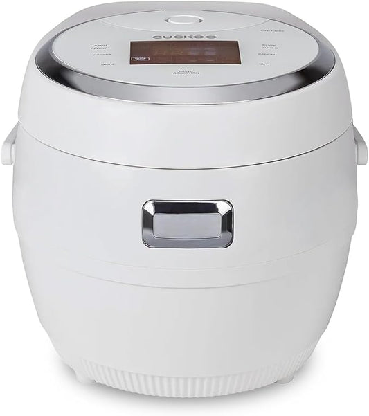 CUCKOO Micom Rice Cooker 10-Cup Uncooked / 20-Cup Cooked with Nonstick Inner Pot, Large Rice Maker with 16 Menu Options, Fuzzy Logic Technology, Auto Clean Mode, LCD Display, White (CR-1020F)
